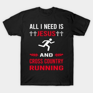 I Need Jesus And Cross Country Running XC T-Shirt